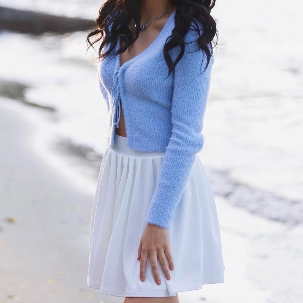 Missguided+ White Skater Skirt